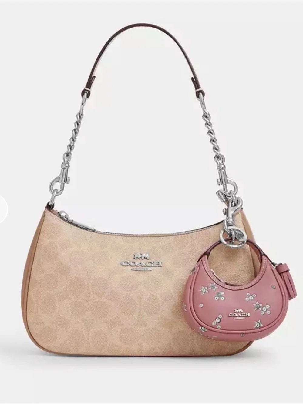 Coach Carmen Bag Charm With Star Print - Picture 2 of 5